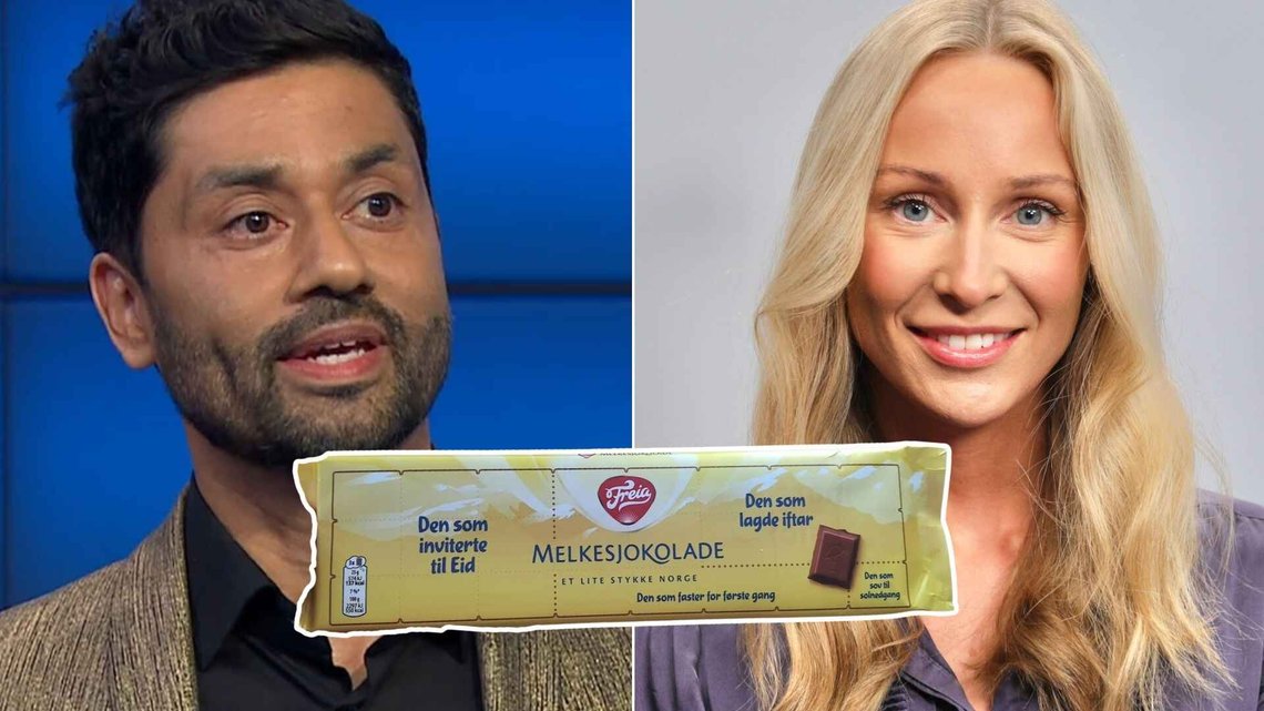 RAMADAN: Noman Mubashir (t.v.) mener det er fint og flott med ramadan-sjokolade. Men når noen sier seg uenig med at islam er «et lite stykke Norge», blir kritikken til hat. Foto: NRK/Document RAMADAN: Noman Mubashir (t.v.) mener det er fint og flott med ramadan-sjokolade. Men når noen sier seg uenig med at islam er «et lite stykke Norge», blir kritikken til hat. Foto: NRK/Document