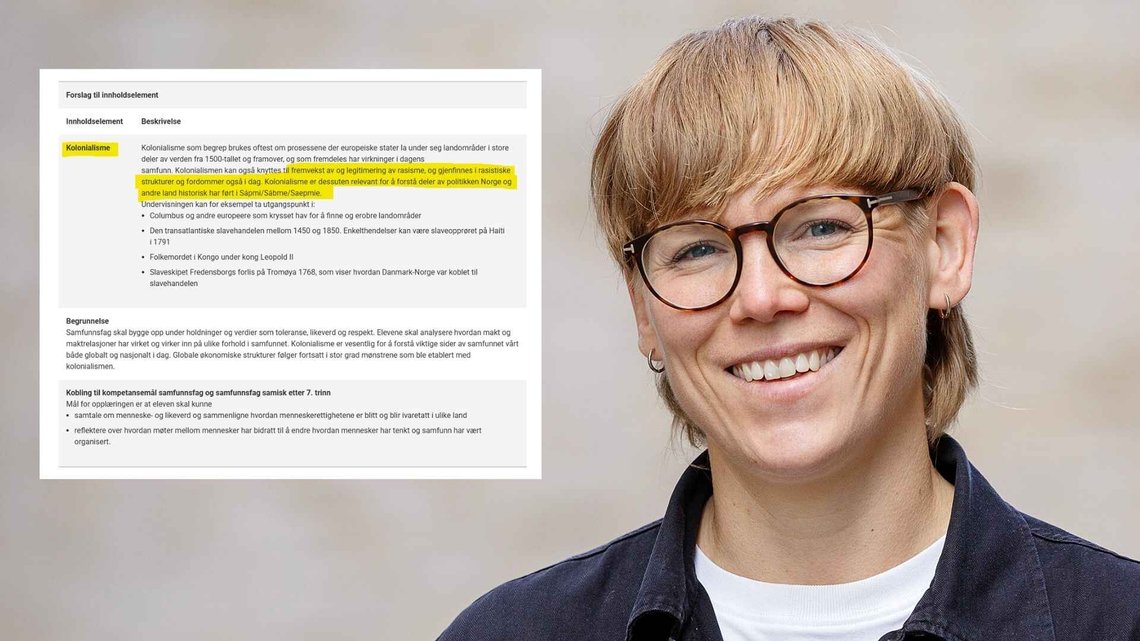 Den nye innholdslisten til norsk samfunnsfag er skremmende lesning, hvor alt skal forstås gjennom en woke linse av undertrykkelse og rasisme. Hovedpersonen bak er Elise Farstad Djupedal, som er postdoktor i pedagogikk. Foto: Anne-Line Bakken Den nye innholdslisten til norsk samfunnsfag er skremmende lesning, hvor alt skal forstås gjennom en woke linse av undertrykkelse og rasisme. Hovedpersonen bak er Elise Farstad Djupedal, som er postdoktor i pedagogikk. Foto: Anne-Line Bakken
