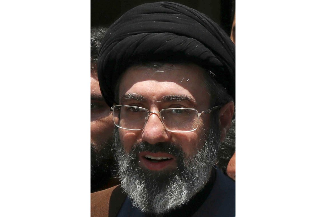 FILE - Mojtaba, son of Iranian Supreme Leader Ayatollah Ali Khamenei, center, attends the annual Quds, or Jerusalem Day rally in Tehran, Iran, on May 31, 2019. (AP Photo/Vahid Salemi, File) FILE - Mojtaba, son of Iranian Supreme Leader Ayatollah Ali Khamenei, center, attends the annual Quds, or Jerusalem Day rally in Tehran, Iran, on May 31, 2019. (AP Photo/Vahid Salemi, File)