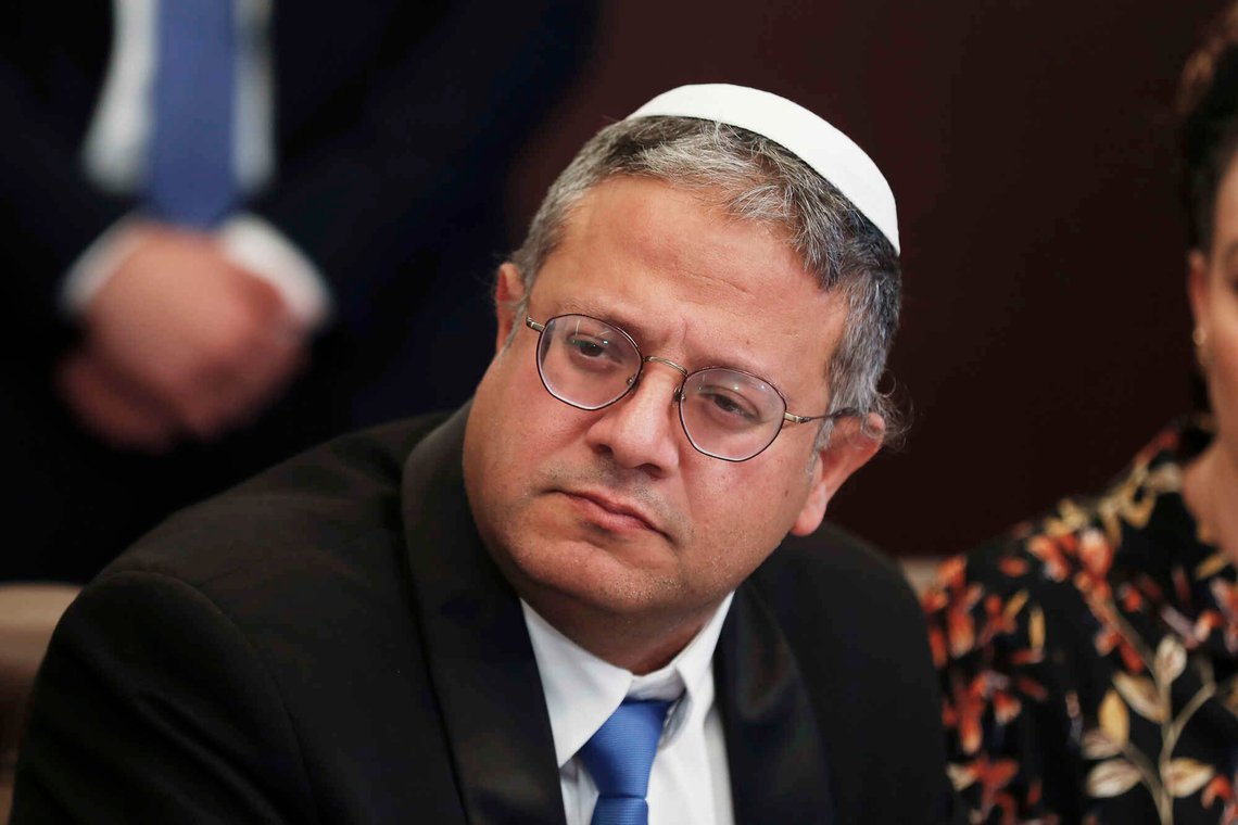Itamar Ben-Gvir, minister for nasjonal sikkerhet i Benjamin Netanyahus regjering, deltar på et ukentlig regjeringsmøte i Jerusalem i 2023. (Arkivfoto: Atef Safadi/AP) Itamar Ben-Gvir, minister for nasjonal sikkerhet i Benjamin Netanyahus regjering, deltar på et ukentlig regjeringsmøte i Jerusalem i 2023. (Arkivfoto: Atef Safadi/AP)