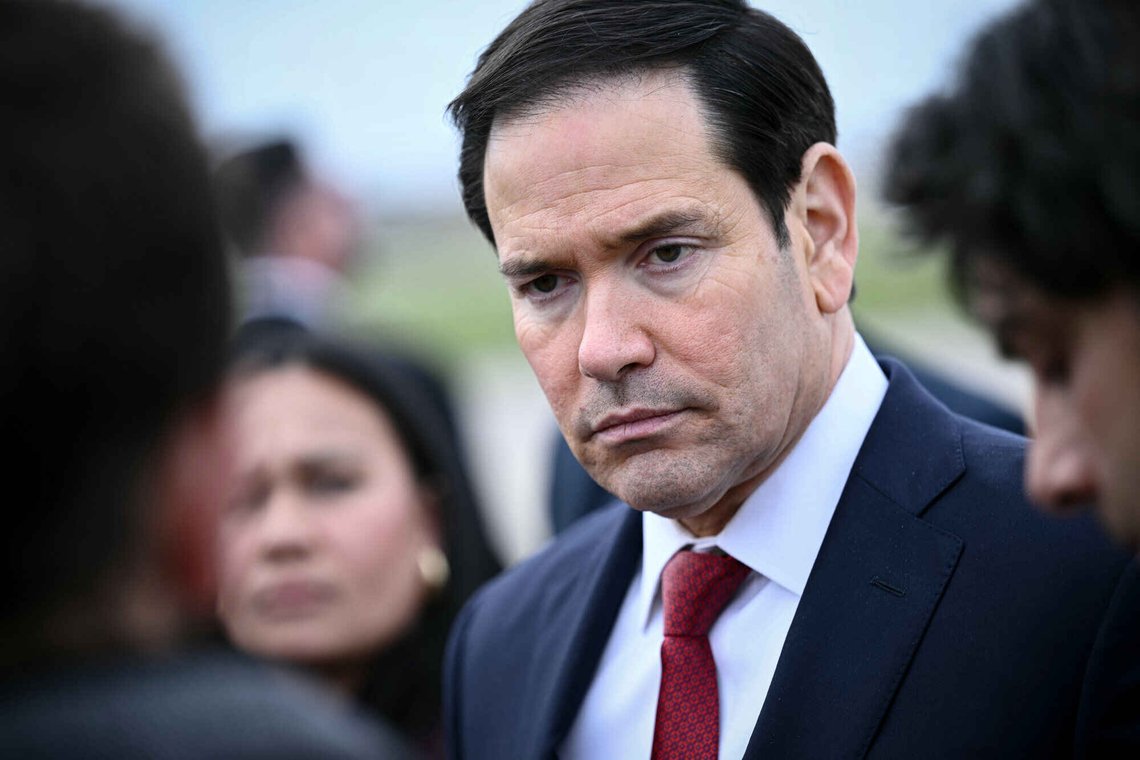 US Secretary of State Marco Rubio looks on as he speaks to the press following a G7 Foreign Ministers' meeting with Partner Countries at the Bourget airport in Le Bourget, outside Paris, Friday, March 27, 2026. (Brendan Smialowski/Pool Photo via AP) US Secretary of State Marco Rubio looks on as he speaks to the press following a G7 Foreign Ministers' meeting with Partner Countries at the Bourget airport in Le Bourget, outside Paris, Friday, March 27, 2026. (Brendan Smialowski/Pool Photo via AP)
