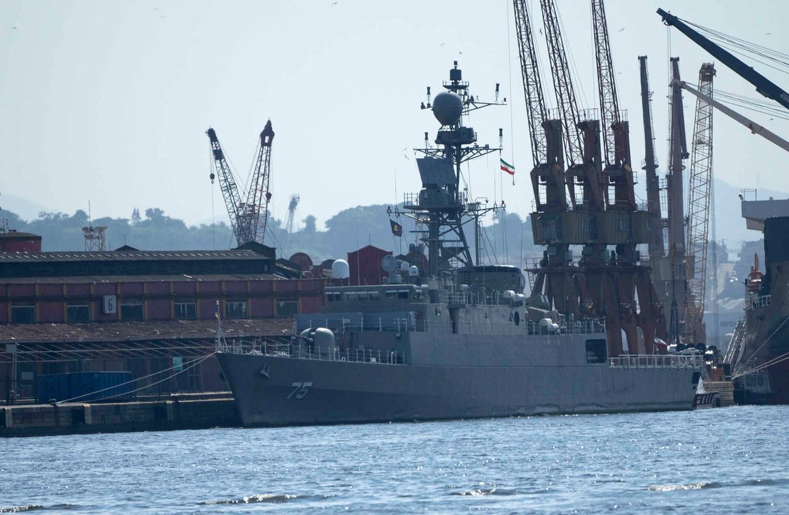 Iran's military ship IRIS Dena is anchored in Rio de Janeiro, Brazil, Thursday, March 2, 2023. (AP Photo/Silvia Izquierdo) Iran's military ship IRIS Dena is anchored in Rio de Janeiro, Brazil, Thursday, March 2, 2023. (AP Photo/Silvia Izquierdo)