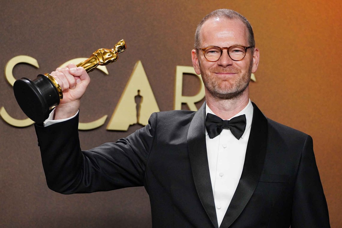 Joachim Trier, winner of the award for international feature film for "Sentimental Value," poses in the press room at the Oscars on Sunday, March 15, 2026, at the Dolby Theatre in Los Angeles. (Photo by Jordan Strauss/Invision/AP) Joachim Trier, winner of the award for international feature film for "Sentimental Value," poses in the press room at the Oscars on Sunday, March 15, 2026, at the Dolby Theatre in Los Angeles. (Photo by Jordan Strauss/Invision/AP)