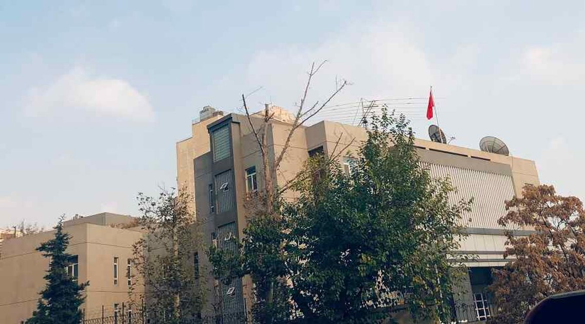 Kinas ambassade i Teheran. Foto: GTVM92 / Wikimedia Commons (cc by-sa 4.0). Kinas ambassade i Teheran. Foto: GTVM92 / Wikimedia Commons (cc by-sa 4.0).