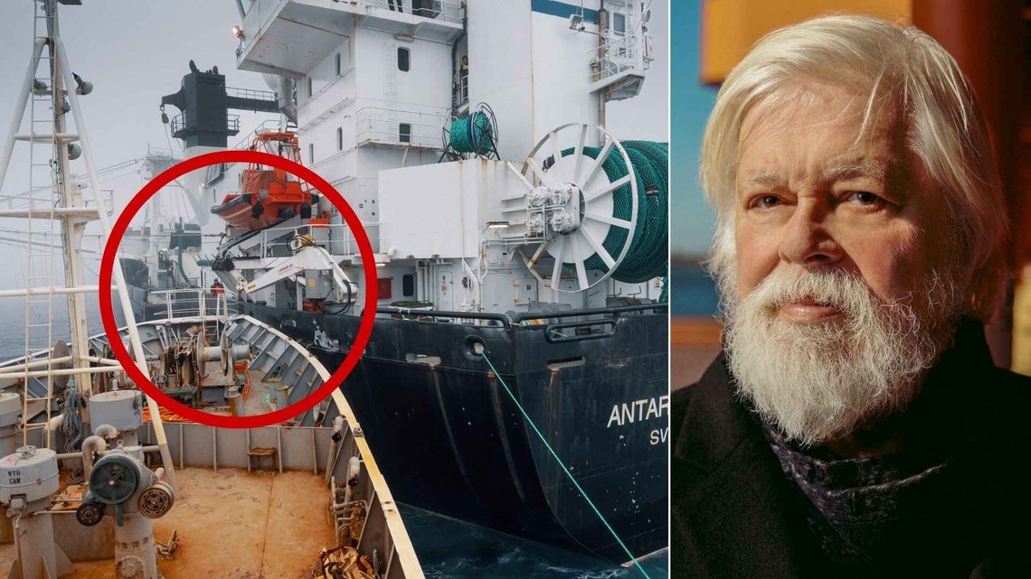 Miljøaktivisten Paul Watson tar ansvar for aksjonen hvor de seilte bevisst inn i et norsk fartøy med fiskere. Foto: NTB Miljøaktivisten Paul Watson tar ansvar for aksjonen hvor de seilte bevisst inn i et norsk fartøy med fiskere. Foto: NTB