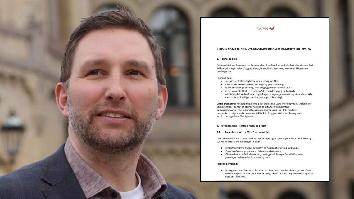 – Vi står klar til å gå til sak mot skolene, sier Truls Olufsen-Mehus i Kristent Ressurssenter og Stoppride.no Foto: Privat – Vi står klar til å gå til sak mot skolene, sier Truls Olufsen-Mehus i Kristent Ressurssenter og Stoppride.no Foto: Privat