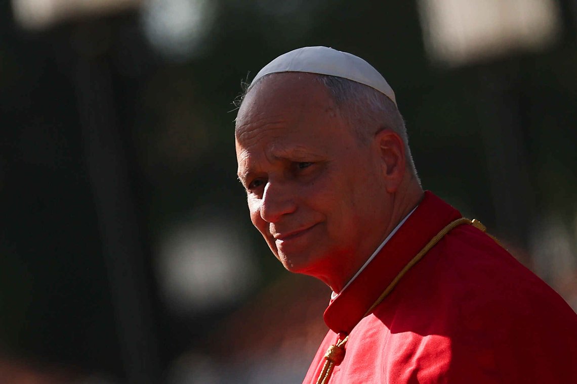 Pope Leo XIV arrives at the Presidential Palace for his meeting with Angola's President Joao Lourenco in Luanda, Angola, Saturday April 18, 2026. (Guglielmo Mangiapane/Pool Photo via AP) Pope Leo XIV arrives at the Presidential Palace for his meeting with Angola's President Joao Lourenco in Luanda, Angola, Saturday April 18, 2026. (Guglielmo Mangiapane/Pool Photo via AP)