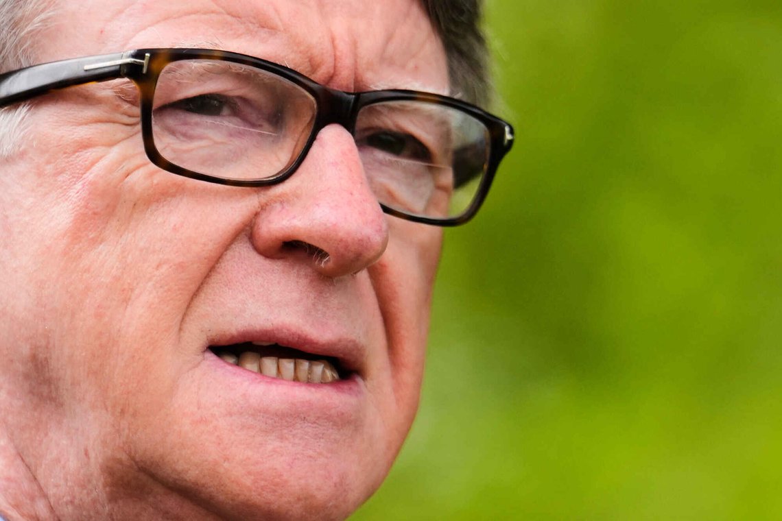Peter Mandelson is seen outside his home in London, Friday, April 17, 2026. (Jordan Pettitt/PA via AP) Peter Mandelson is seen outside his home in London, Friday, April 17, 2026. (Jordan Pettitt/PA via AP)