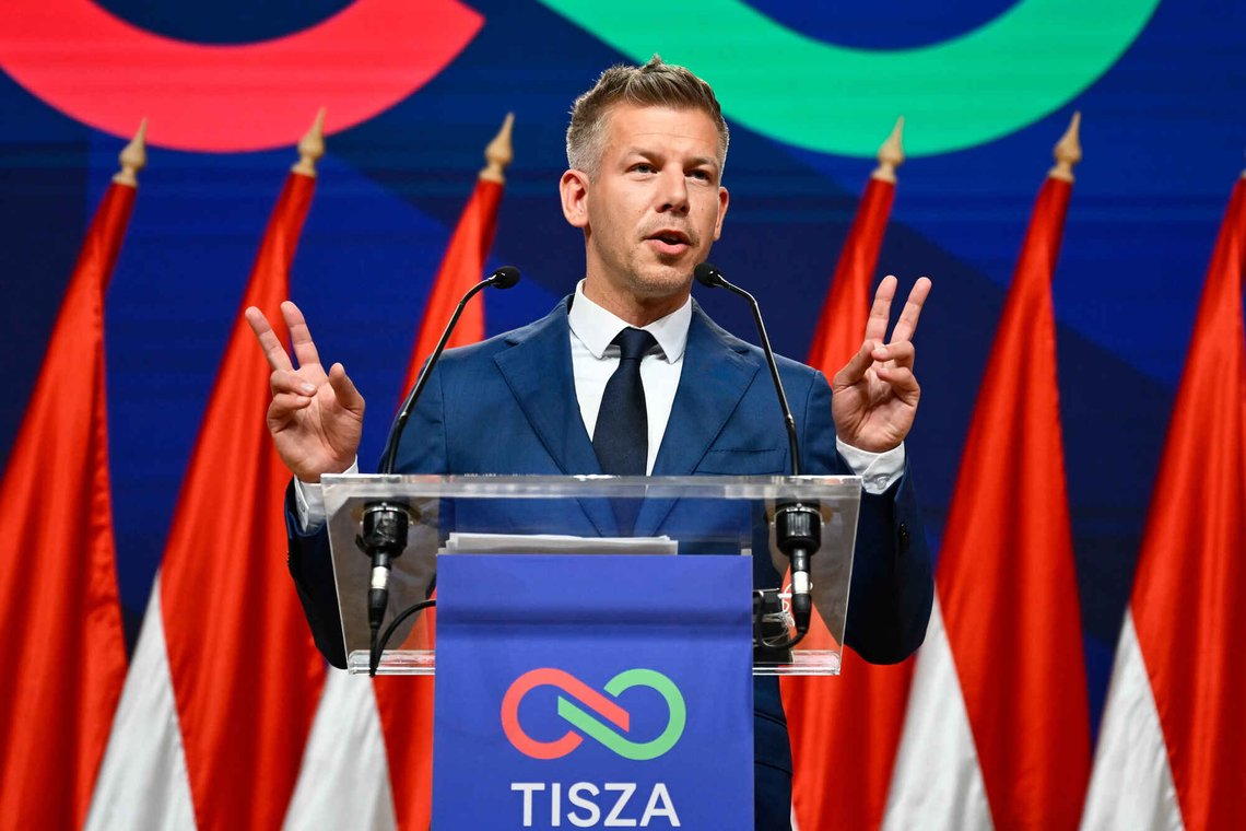 Peter Magyar. Foto: AP/Denes Erdos/NTB Peter Magyar. Foto: AP/Denes Erdos/NTB