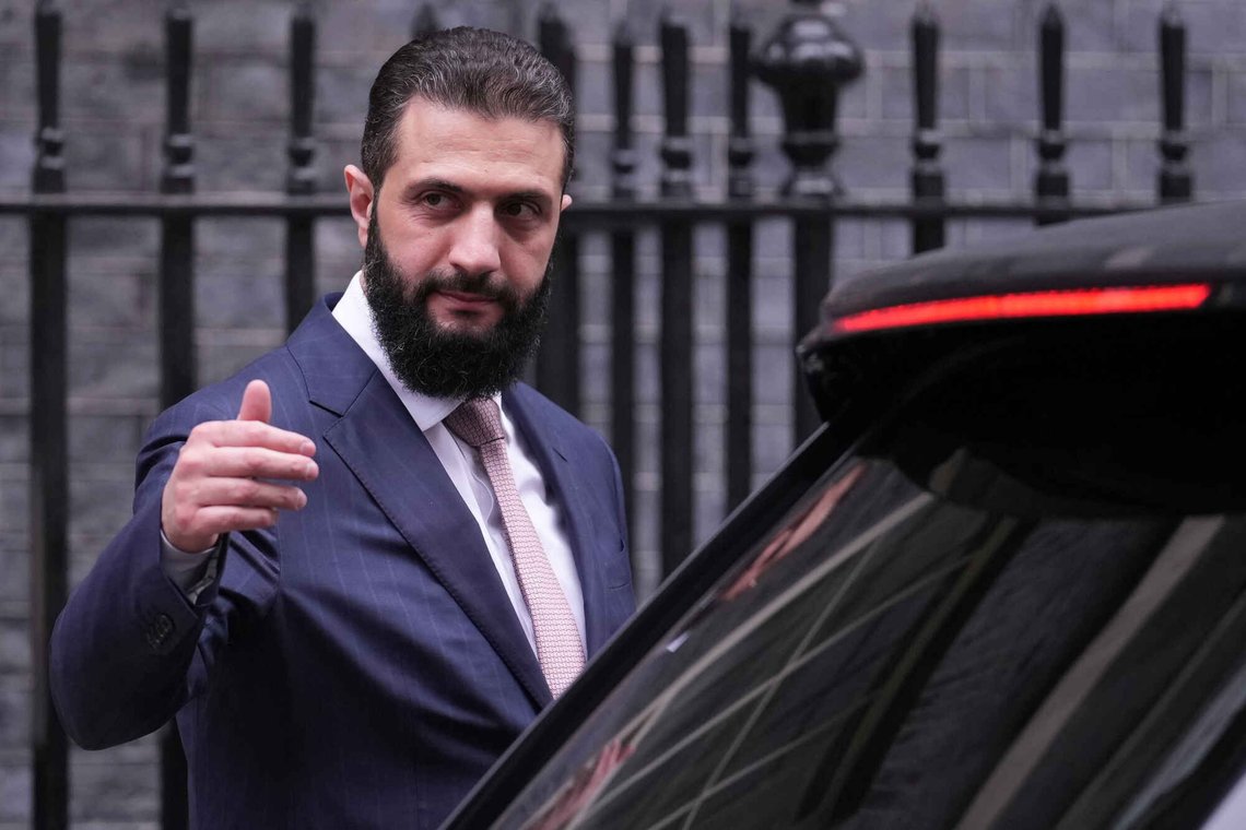 President of Syria Ahmed al-Sharaa departs 10 Downing Street, following a meeting with Britain's Prime Minister Keir Starmer, in London, Tuesday, March 31, 2026. (AP Photo/Alastair Grant) President of Syria Ahmed al-Sharaa departs 10 Downing Street, following a meeting with Britain's Prime Minister Keir Starmer, in London, Tuesday, March 31, 2026. (AP Photo/Alastair Grant)