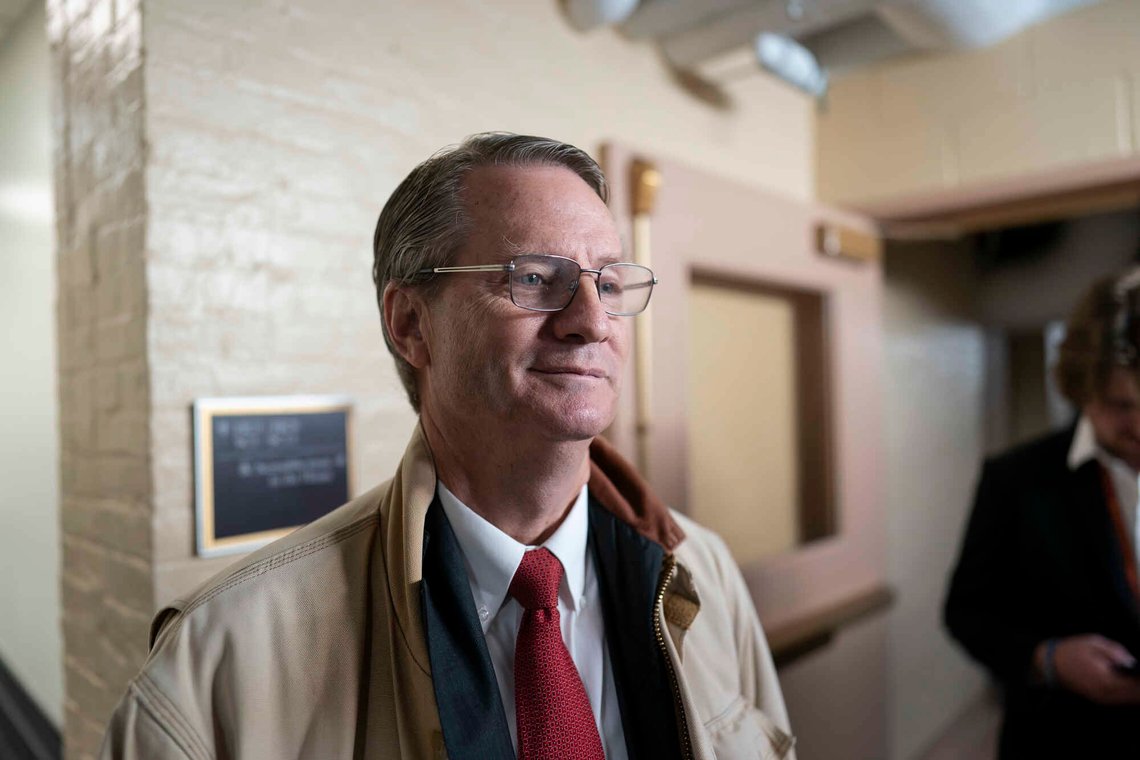 FILE- Rep. Tim Burchett, R-Tenn., talks with reporters before going into a closed-door meeting of fellow Republicans to discuss funding the government, at the Capitol in Washington, Tuesday, Nov. 14, 2023. A man who was briefly handcuffed in the chaos that followed a deadly shooting at the Kansas City Chiefs’ Super Bowl rally is suing the Tennessee congressman who falsely accused him in social media posts of being one of the shooters and an immigrant in the country illegally.
(AP Photo/J. Scott Applewhite, File) FILE- Rep. Tim Burchett, R-Tenn., talks with reporters before going into a closed-door meeting of fellow Republicans to discuss funding the government, at the Capitol in Washington, Tuesday, Nov. 14, 2023. A man who was briefly handcuffed in the chaos that followed a deadly shooting at the Kansas City Chiefs’ Super Bowl rally is suing the Tennessee congressman who falsely accused him in social media posts of being one of the shooters and an immigrant in the country illegally.
(AP Photo/J. Scott Applewhite, File)