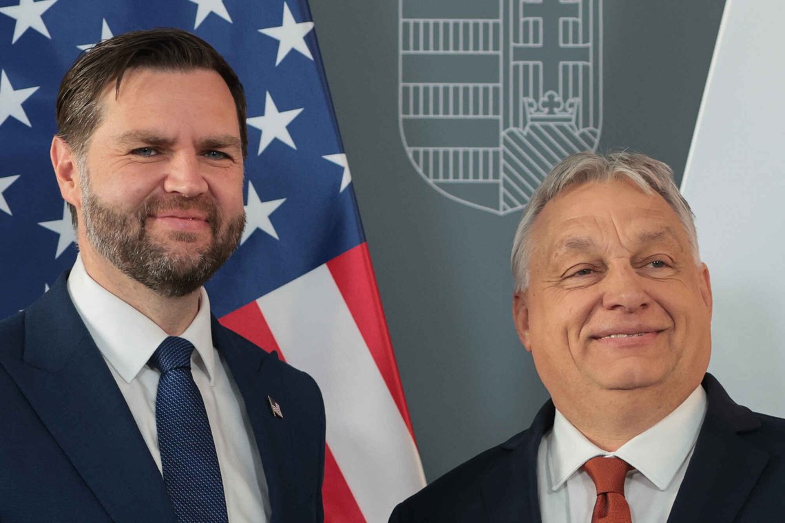 Hungarian Prime Minister Viktor Orban, right, meets U.S. Vice President JD Vance, in Budapest in Budapest, Hungary Tuesday, April 7, 2026. (Jonathan Ernst/Pool Photo via AP) Hungarian Prime Minister Viktor Orban, right, meets U.S. Vice President JD Vance, in Budapest in Budapest, Hungary Tuesday, April 7, 2026. (Jonathan Ernst/Pool Photo via AP)