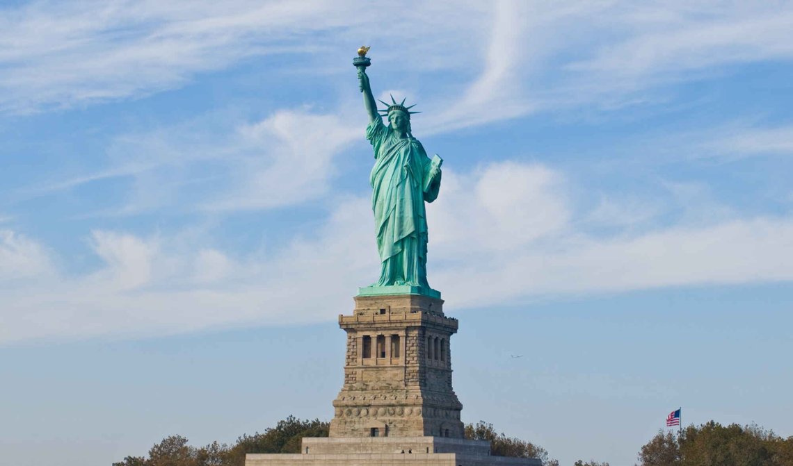 Frihetsgudinnen på Liberty Island i New York. Foto: William Warby / Wikimedia Commons (cc by 2.0). Frihetsgudinnen på Liberty Island i New York. Foto: William Warby / Wikimedia Commons (cc by 2.0).