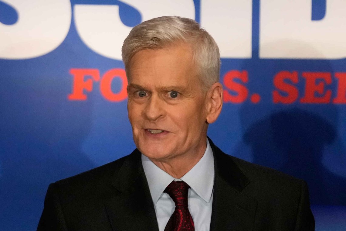 Sen. Bill Cassidy, R-La., speaks to supporters during an election night watch party Saturday, May 16, 2026, in Baton Rouge, La. (AP Photo/Gerald Herbert) Sen. Bill Cassidy, R-La., speaks to supporters during an election night watch party Saturday, May 16, 2026, in Baton Rouge, La. (AP Photo/Gerald Herbert)