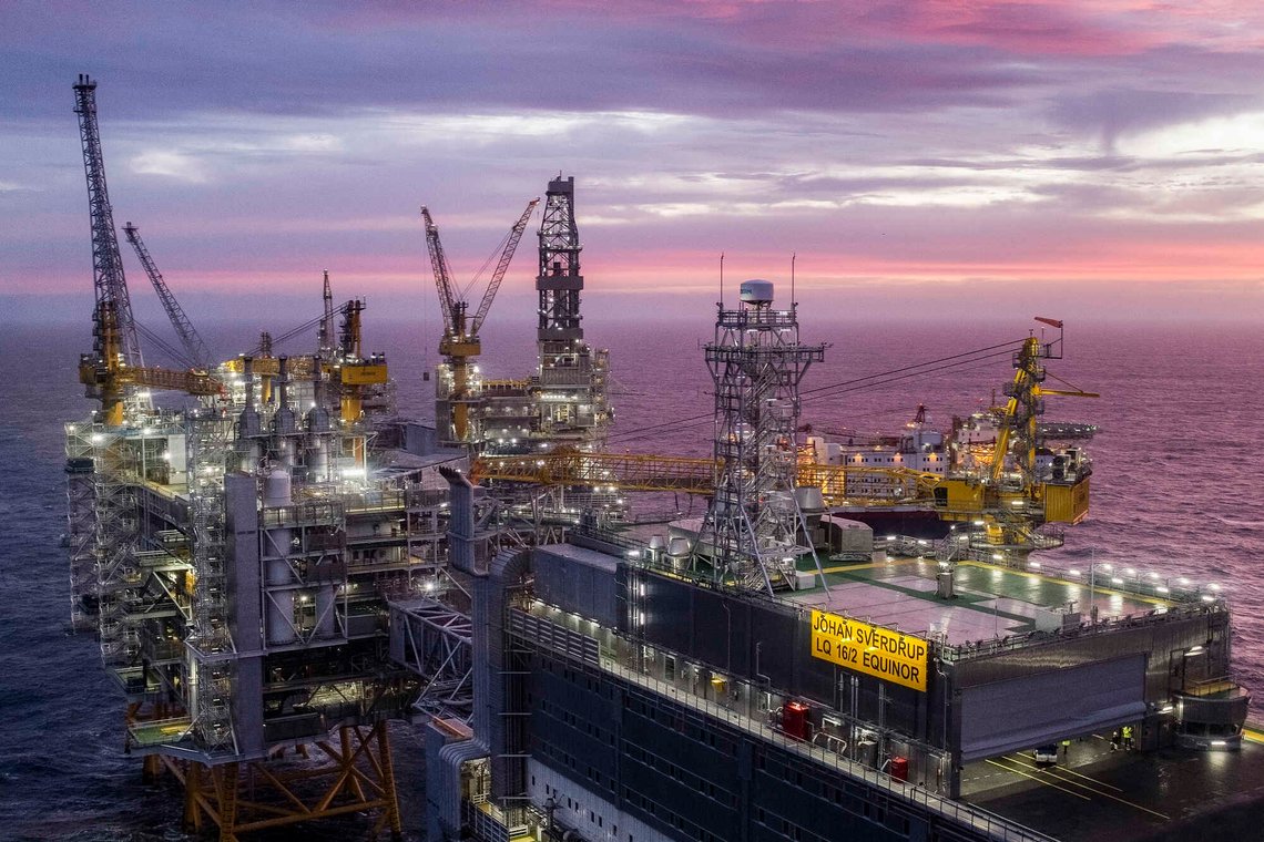 Utsikt til oljefeltet «Johan Sverdrup» i Nordsjøen den 7. januar 2020. Foto: Carina Johansen / NTB. Utsikt til oljefeltet «Johan Sverdrup» i Nordsjøen den 7. januar 2020. Foto: Carina Johansen / NTB.