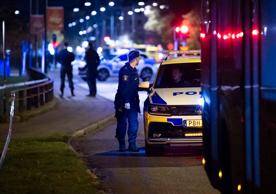 Politiet i Sofielund i Malmö i 2025. Foto: Johan Nilsson, TT-NTB. Politiet i Sofielund i Malmö i 2025. Foto: Johan Nilsson, TT-NTB.