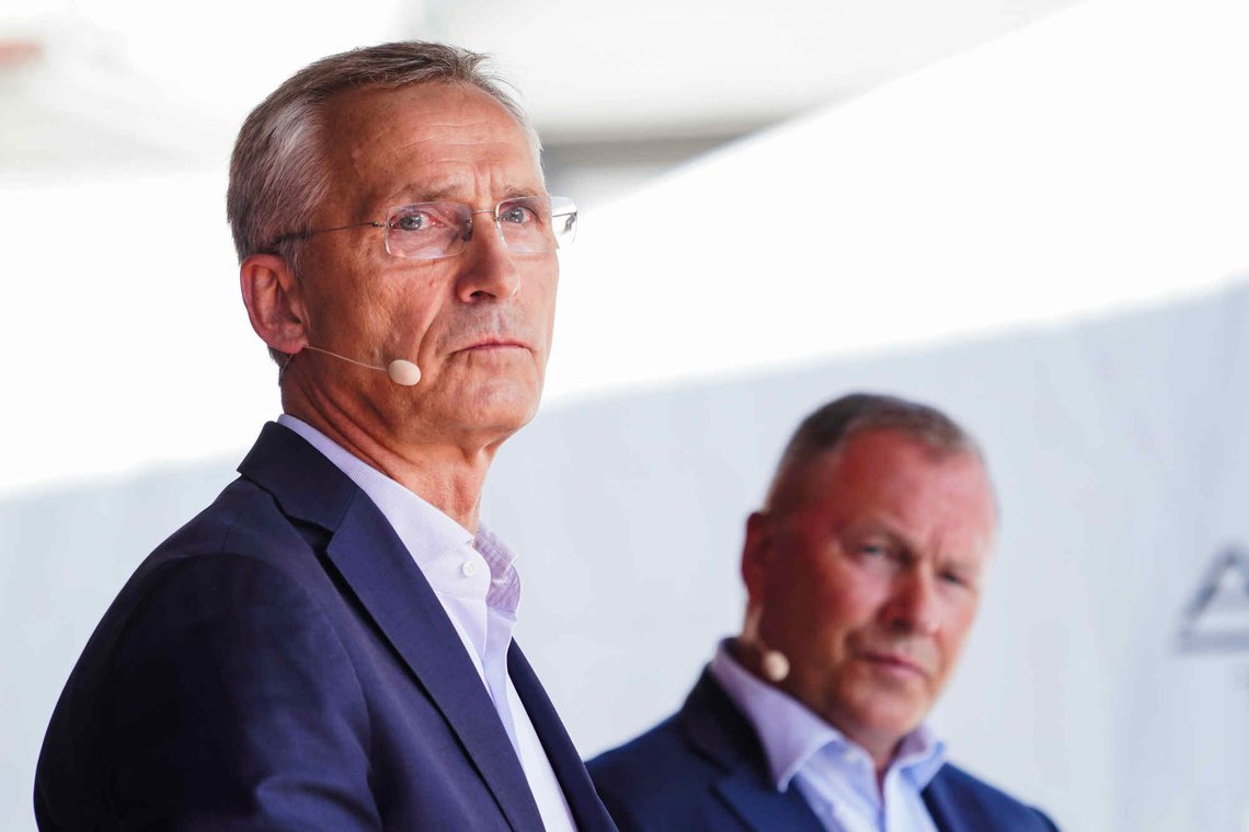 Arendal 20250813.
Finansminister Jens Stoltenberg deltar på et arrangement hvordan det står til med Oljefondet i en verden preget av stor usikkerhet.
Foto: Ole Berg-Rusten / NTB Arendal 20250813.
Finansminister Jens Stoltenberg deltar på et arrangement hvordan det står til med Oljefondet i en verden preget av stor usikkerhet.
Foto: Ole Berg-Rusten / NTB