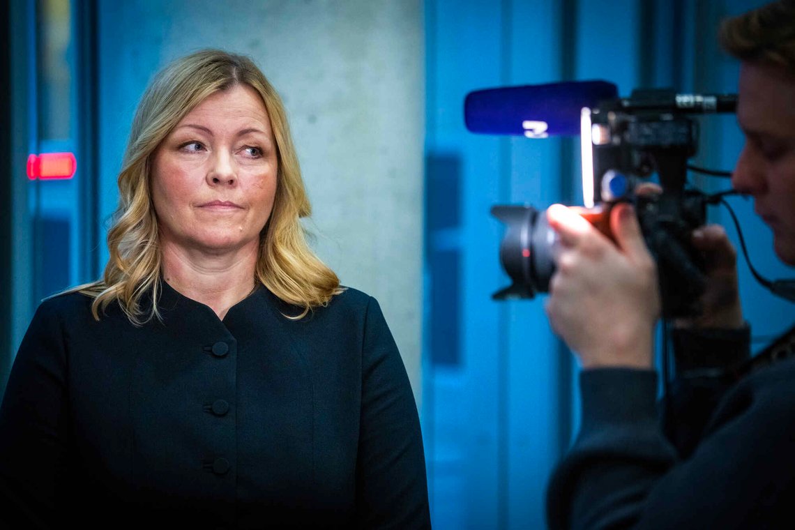 Oslo 20260123.
Arbeids- og inkluderingsminister Kjersti Stenseng holder pressekonferanse om endringer i integreringspolitikken.
Foto: Ole Berg-Rusten / NTB Oslo 20260123.
Arbeids- og inkluderingsminister Kjersti Stenseng holder pressekonferanse om endringer i integreringspolitikken.
Foto: Ole Berg-Rusten / NTB