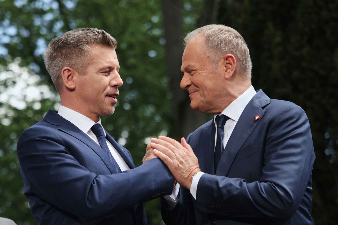 Poland's Prime Minister Donald Tusk, right, and Hungarian Prime Minister Peter Magyar shake hands after a joint press conference in Warsaw, Poland, Wednesday, May 20, 2026. (AP Photo/Beata Zawrzel) Poland's Prime Minister Donald Tusk, right, and Hungarian Prime Minister Peter Magyar shake hands after a joint press conference in Warsaw, Poland, Wednesday, May 20, 2026. (AP Photo/Beata Zawrzel)