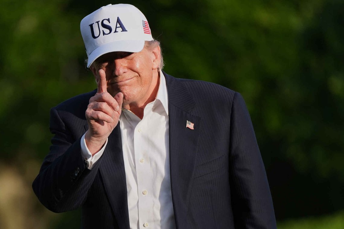 President Donald Trump gestures to reporters as he walks across the South Lawn of the White House, Friday, May 15, 2026, in Washington, on return from Beijing where he met with China's President Xi Jinping. (AP Photo/Jacquelyn Martin) President Donald Trump gestures to reporters as he walks across the South Lawn of the White House, Friday, May 15, 2026, in Washington, on return from Beijing where he met with China's President Xi Jinping. (AP Photo/Jacquelyn Martin)