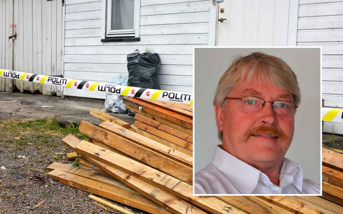 Åstedet er en frittstående utleieleilighet på Herre i Bamble kommune. Innfelt: Ole Morten Nystad. (Foto: Tor Henrik Stensland / Varden / NTB og Bamble kommune (innfelt)) Åstedet er en frittstående utleieleilighet på Herre i Bamble kommune. Innfelt: Ole Morten Nystad. (Foto: Tor Henrik Stensland / Varden / NTB og Bamble kommune (innfelt))