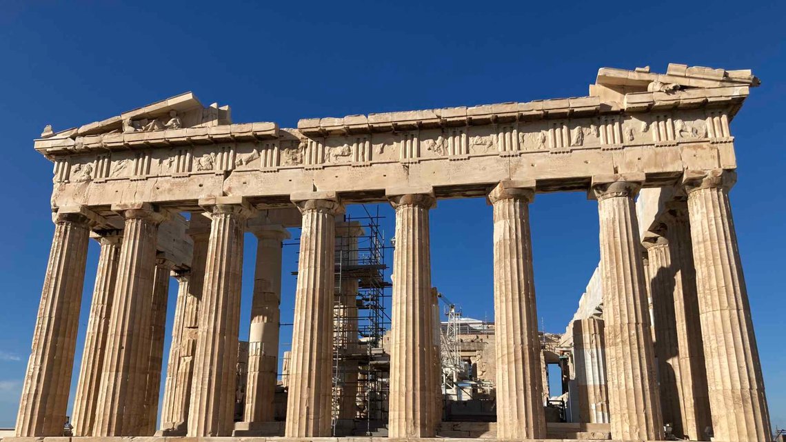 Parthenon-tempelet på Akropolis i Athen den 14. februar 2026. Foto: C.Skaug / Wikimedia Commons (cc by-sa 4.0). Parthenon-tempelet på Akropolis i Athen den 14. februar 2026. Foto: C.Skaug / Wikimedia Commons (cc by-sa 4.0).