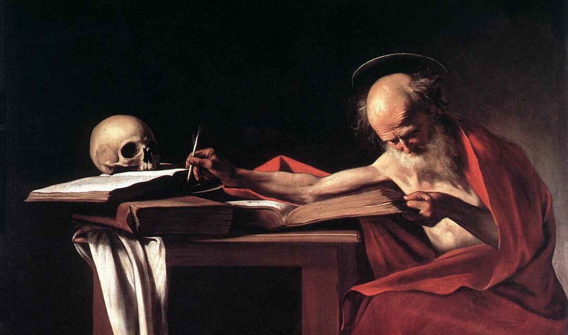 Caravaggio (1571–1610), «St. Hieronymus», Galleria Borghese, Roma. Caravaggio (1571–1610), «St. Hieronymus», Galleria Borghese, Roma.