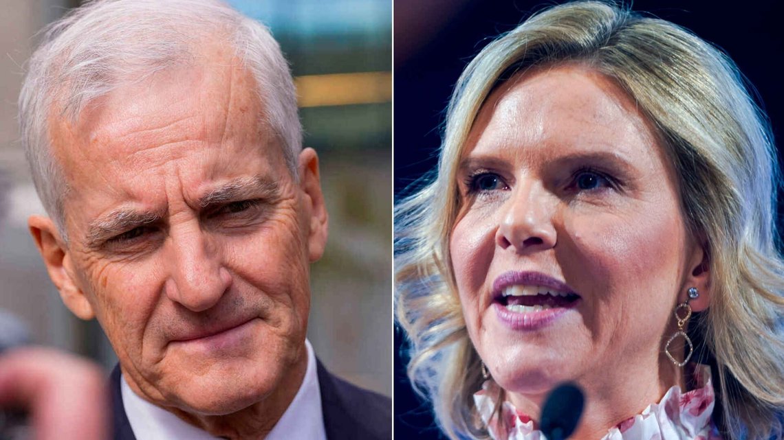 FrP-leder Sylvi Listhaug anklager statsminister Jonas Gahr Støre for å bløffe den norske befolkningen ved å trikse med tall. Foto: NTB FrP-leder Sylvi Listhaug anklager statsminister Jonas Gahr Støre for å bløffe den norske befolkningen ved å trikse med tall. Foto: NTB
