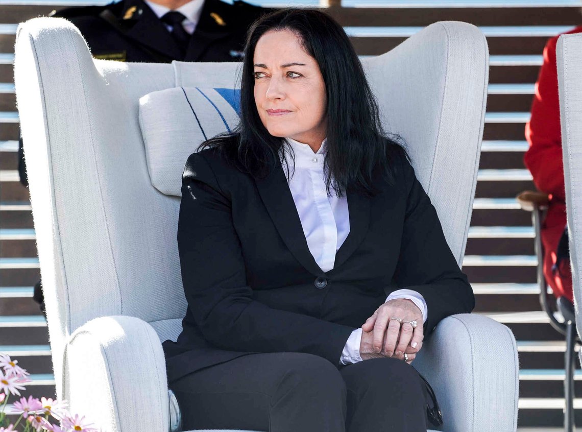 Valldal 20220830.
Statsforvalter i Møre og Romsdal Else-May Norderhus. Kong Harald og dronning Sonja innleder tirsdag en tredagers fylkestur til Møre og Romsdal med et besøk på det nye Syltetorget i Valldal i Fjord kommune.
Foto: Lise Åserud / NTB Valldal 20220830.
Statsforvalter i Møre og Romsdal Else-May Norderhus. Kong Harald og dronning Sonja innleder tirsdag en tredagers fylkestur til Møre og Romsdal med et besøk på det nye Syltetorget i Valldal i Fjord kommune.
Foto: Lise Åserud / NTB
