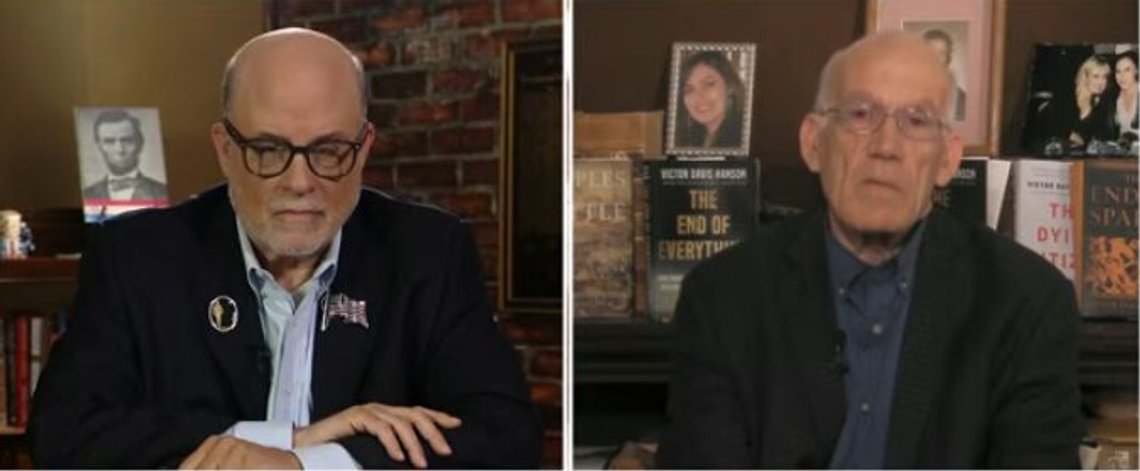 Victor Davis Hanson intervjues av Mark Levin, Stillbilde video& Fox News Victor Davis Hanson intervjues av Mark Levin, Stillbilde video& Fox News
