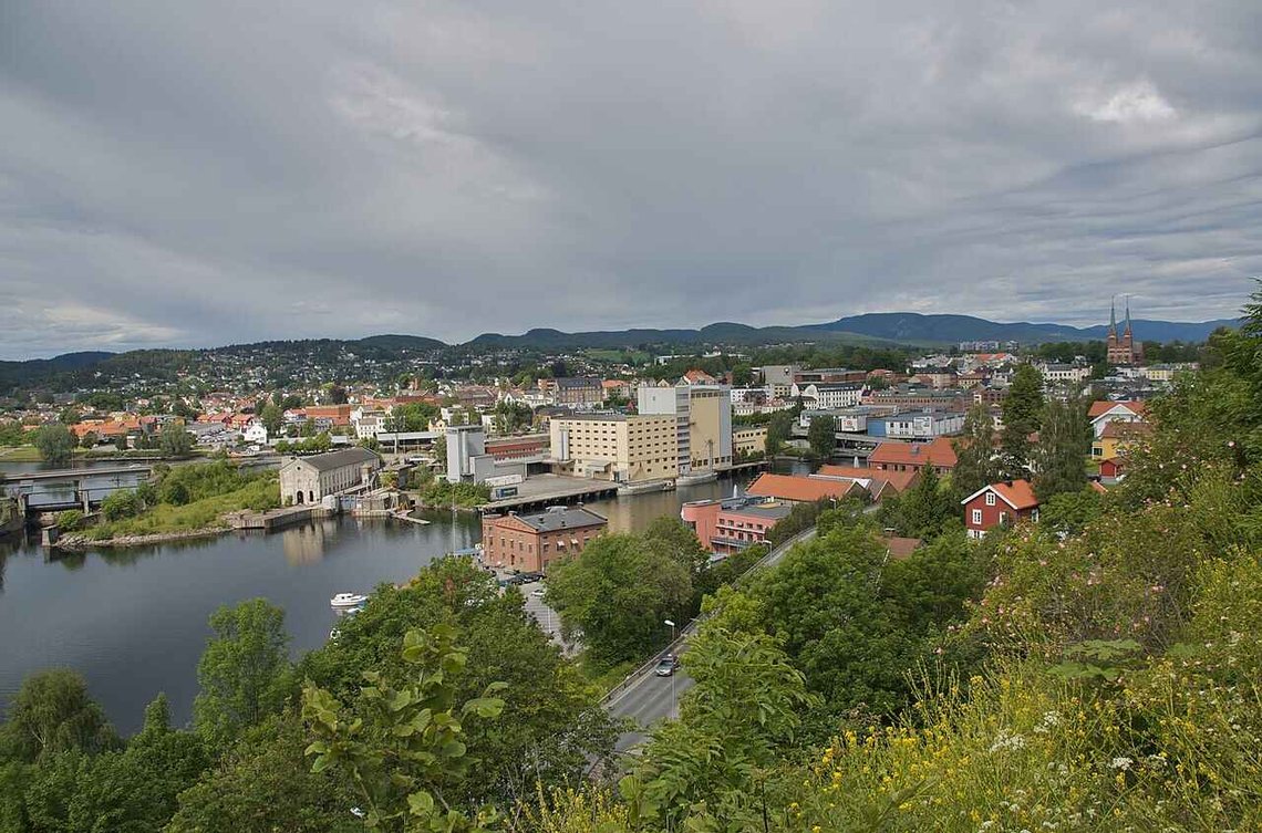 Skien sentrum. Foto: Wikimedia Commons Skien sentrum. Foto: Wikimedia Commons