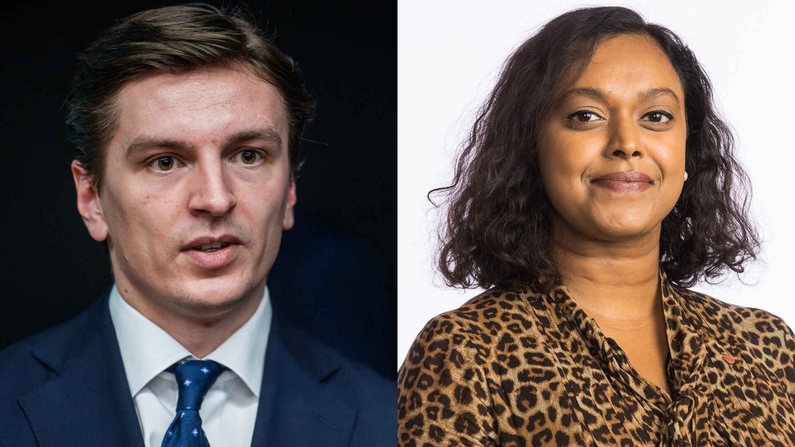 Høyre-nestleder Ola Svenneby fillerister Ap-politikerne Kamzy Gunaratnam, Abdullah Alsabeehg og Frøya Sjursæther for å ikke nevne gjerningsmannen eller islamisme med ett ord. Foto: NTB/pressebilde Høyre-nestleder Ola Svenneby fillerister Ap-politikerne Kamzy Gunaratnam, Abdullah Alsabeehg og Frøya Sjursæther for å ikke nevne gjerningsmannen eller islamisme med ett ord. Foto: NTB/pressebilde