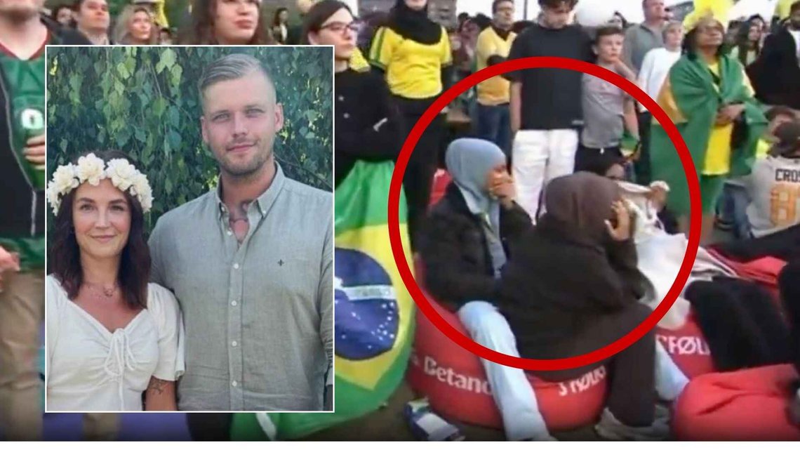Christian Zedig (innfelt) ble bare 32 år gammel, før han ble drept av en gjeng afrikanere i Danmark etter at Norge vant over Elfenbenskysten. Under en minnestund flirte flere hijabkledde unge kvinner. Foto: X Christian Zedig (innfelt) ble bare 32 år gammel, før han ble drept av en gjeng afrikanere i Danmark etter at Norge vant over Elfenbenskysten. Under en minnestund flirte flere hijabkledde unge kvinner. Foto: X