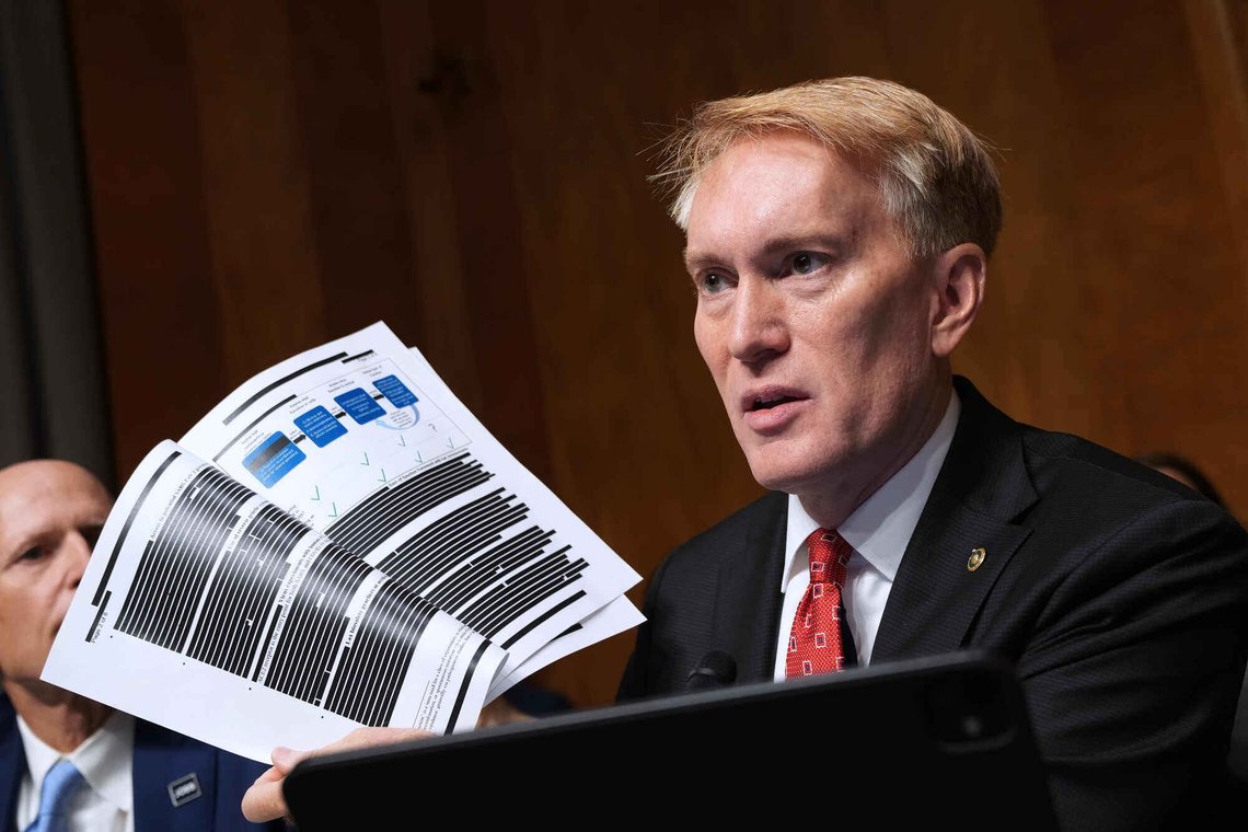 Sen. James Lankford, R-Oklahoma., speaks as Dr. Anthony Fauci appears before the Senate Homeland Security and Governmental Affairs Committee at the Capitol, Wednesday, July 29, 2026, in Washington. (AP Photo/Allison Robbert) Sen. James Lankford, R-Oklahoma., speaks as Dr. Anthony Fauci appears before the Senate Homeland Security and Governmental Affairs Committee at the Capitol, Wednesday, July 29, 2026, in Washington. (AP Photo/Allison Robbert)