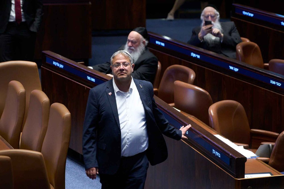 Israel's Minister of National Security, Itamar Ben-Gvir in the Israeli parliament, during a session considering a bill to dissolve the government in Jerusalem,Wednesday, May 20,2026. (AP Photo/Ohad Zwigenberg) Israel's Minister of National Security, Itamar Ben-Gvir in the Israeli parliament, during a session considering a bill to dissolve the government in Jerusalem,Wednesday, May 20,2026. (AP Photo/Ohad Zwigenberg)