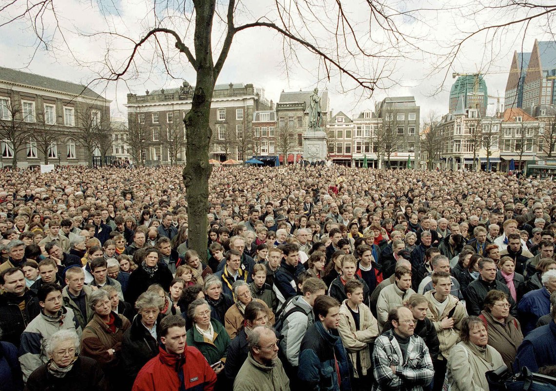 Ten thousands protesters demonstrate outside Dutch government buildings as the Upper House of Parliament debates the legalization of euthanasia at The Hague, Netherlands, in an April 10, 2001 photo. Groningen Academic Hospital in the Netherlands - the first nation to permit euthanasia - recently proposed guidelines for mercy killings of terminally ill newborns, and then made a startling revelation: It has already begun carrying out such procedures, which include administering a lethal dose of sedatives. (AP Photo/Serge Ligtenberg) Ten thousands protesters demonstrate outside Dutch government buildings as the Upper House of Parliament debates the legalization of euthanasia at The Hague, Netherlands, in an April 10, 2001 photo. Groningen Academic Hospital in the Netherlands - the first nation to permit euthanasia - recently proposed guidelines for mercy killings of terminally ill newborns, and then made a startling revelation: It has already begun carrying out such procedures, which include administering a lethal dose of sedatives. (AP Photo/Serge Ligtenberg)