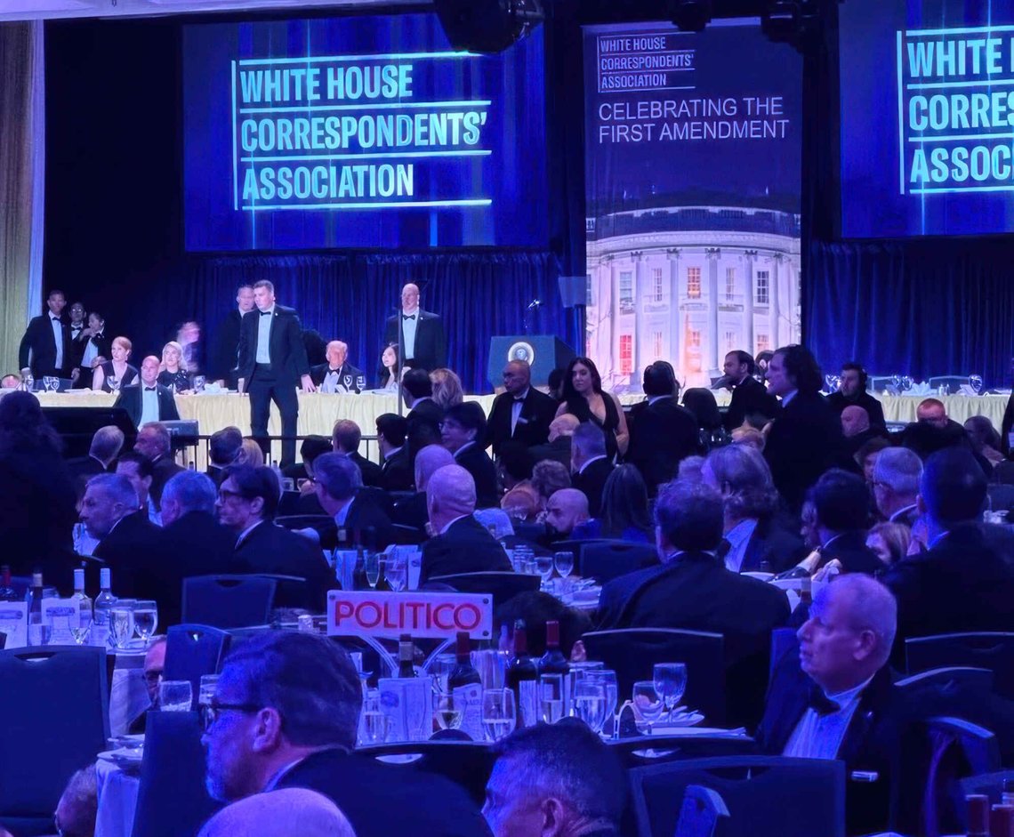 FILE - U.S. Secret Service agents respond near President Donald Trump and first lady Melania Trump during the White House Correspondents Dinner, Saturday, April 25, 2026, in Washington. (AP Photo/Alex Brandon, File) FILE - U.S. Secret Service agents respond near President Donald Trump and first lady Melania Trump during the White House Correspondents Dinner, Saturday, April 25, 2026, in Washington. (AP Photo/Alex Brandon, File)