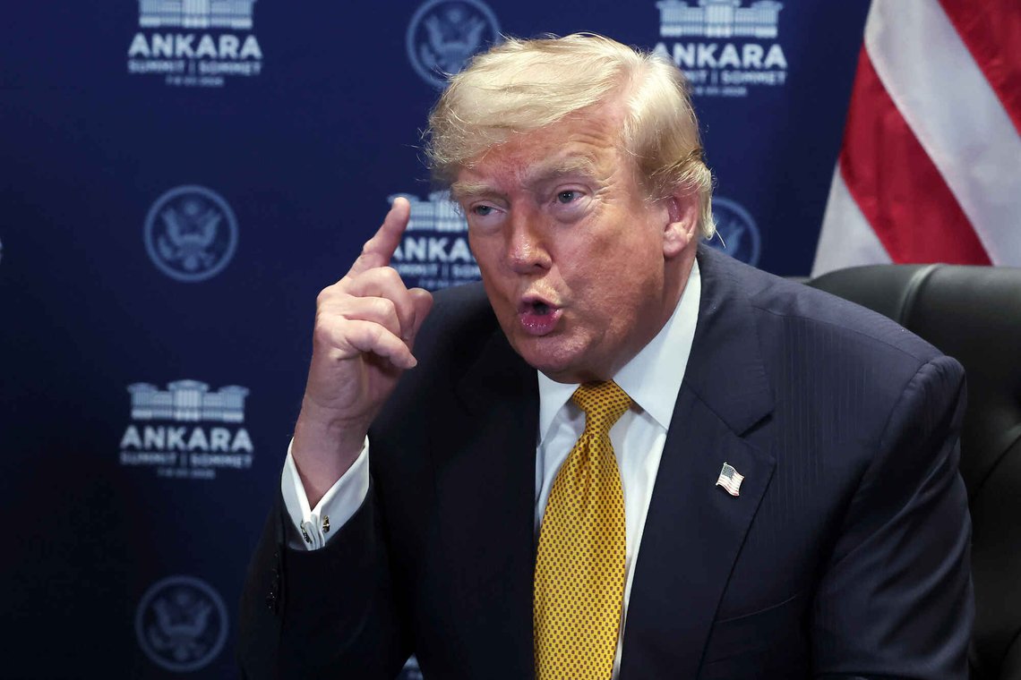 President Donald Trump speaks during a meeting with NATO Secretary General Mark Rutte at the NATO summit in Ankara, Turkey, Wednesday, July 8, 2026. (Filip Singer, Pool Photo via AP) President Donald Trump speaks during a meeting with NATO Secretary General Mark Rutte at the NATO summit in Ankara, Turkey, Wednesday, July 8, 2026. (Filip Singer, Pool Photo via AP)
