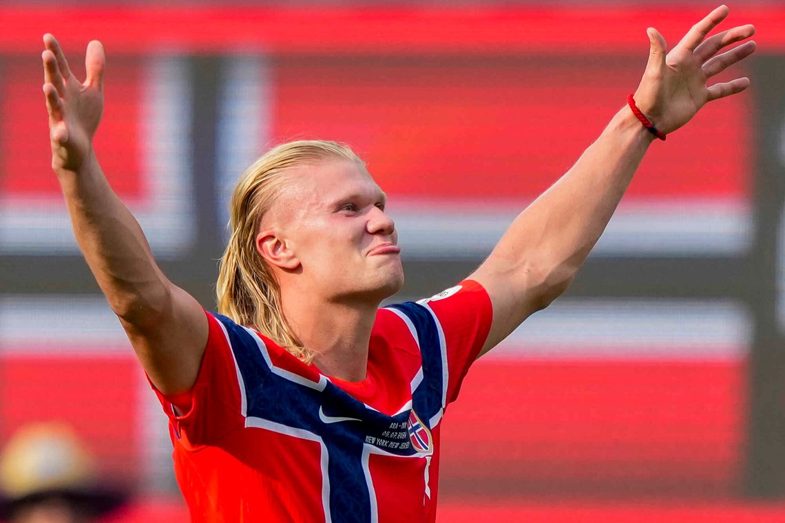 East Rutherford, New Jersey , USA 20260705.
Norges Erling Braut Haaland jubler etter 0-2 målet under 8-delsfinalen mellom Brasil og Norge under fotball-VM 2026 på New Jersey stadion.
Foto: Fredrik Varfjell / NTB East Rutherford, New Jersey , USA 20260705.
Norges Erling Braut Haaland jubler etter 0-2 målet under 8-delsfinalen mellom Brasil og Norge under fotball-VM 2026 på New Jersey stadion.
Foto: Fredrik Varfjell / NTB