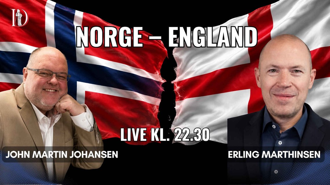 Journalistene John Martin Johansen og Erling Marthinsen kommenterer Norge-England live i kveld. Journalistene John Martin Johansen og Erling Marthinsen kommenterer Norge-England live i kveld.