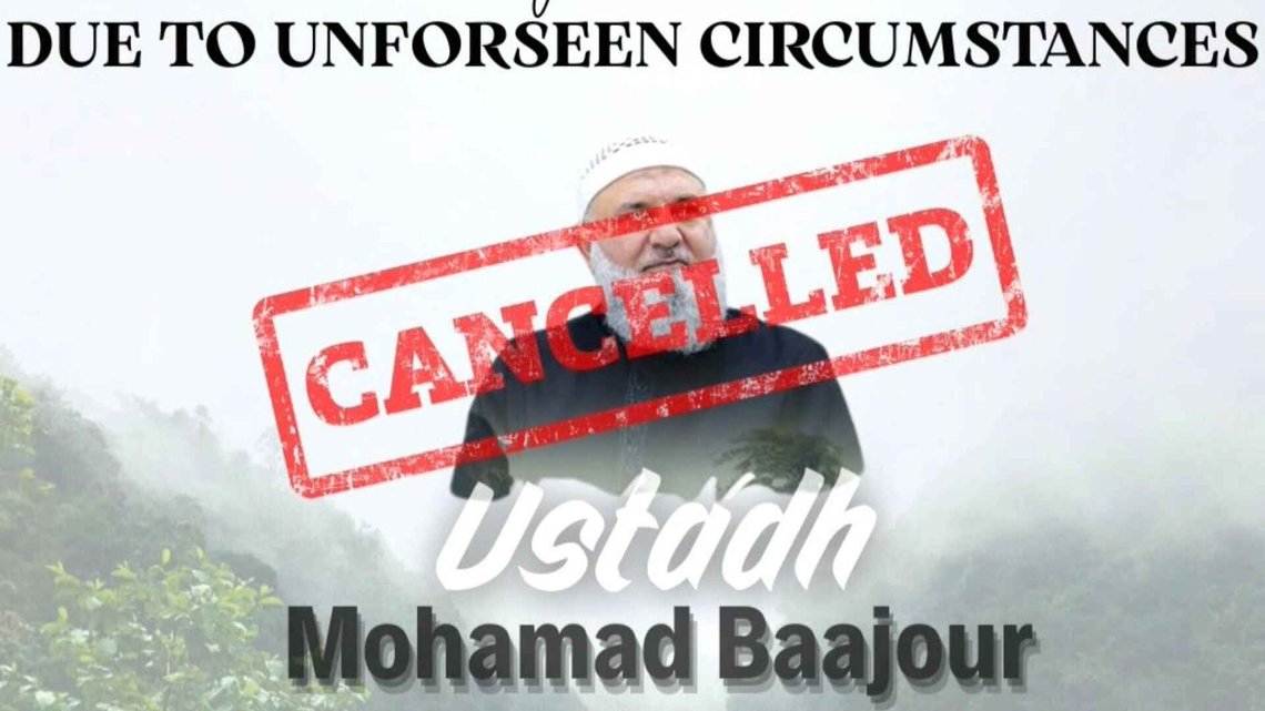 Ustadh Mohamed Baajo, hatpredikant med innreisenekt i Danmark og hele Schengen-området, skulle opptrådt ved Universitetet i Oslo 21. august 2026, i regi av Muslimsk Studentsamfunn, men møtet ble avlyst dagen før. Fordi det ble solgt billetter. Foto: Muslimsk Studentsamfunn på Instagram. Ustadh Mohamed Baajo, hatpredikant med innreisenekt i Danmark og hele Schengen-området, skulle opptrådt ved Universitetet i Oslo 21. august 2026, i regi av Muslimsk Studentsamfunn, men møtet ble avlyst dagen før. Fordi det ble solgt billetter. Foto: Muslimsk Studentsamfunn på Instagram.
