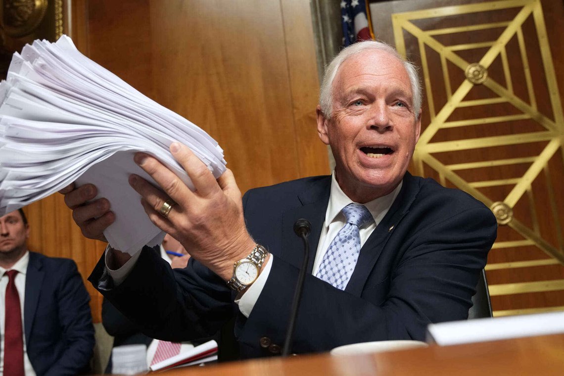 Sen. Ron Johnson, R-Wisc., speaks as Dr. Anthony Fauci appears before the Senate Homeland Security and Governmental Affairs Committee at the Capitol, Wednesday, July 29, 2026, in Washington. (AP Photo/Allison Robbert) Sen. Ron Johnson, R-Wisc., speaks as Dr. Anthony Fauci appears before the Senate Homeland Security and Governmental Affairs Committee at the Capitol, Wednesday, July 29, 2026, in Washington. (AP Photo/Allison Robbert)