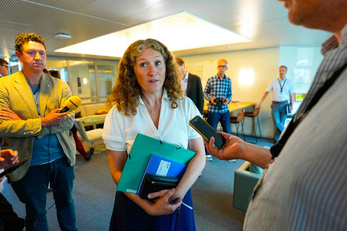 Tuva Moflag fra Ap i forkant av møtet om drivstoffpriser på Stortinget. Foto: Lise Åserud / NTB Tuva Moflag fra Ap i forkant av møtet om drivstoffpriser på Stortinget. Foto: Lise Åserud / NTB