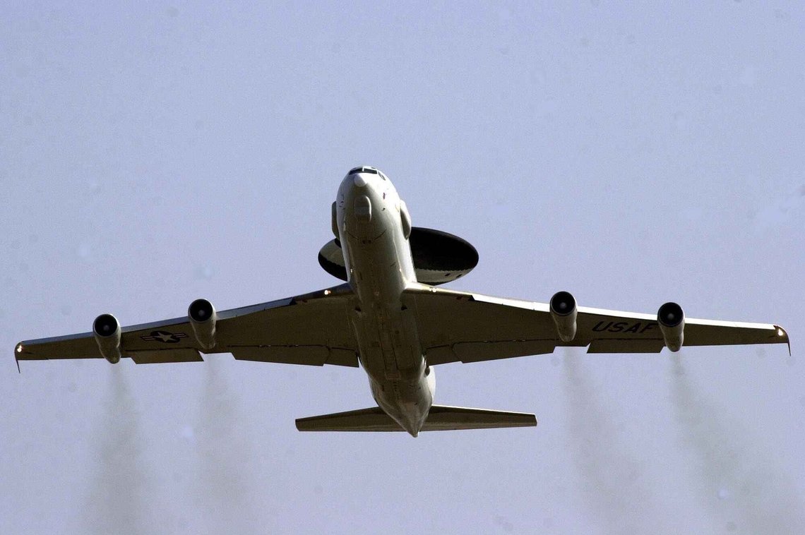 A U.S. Air Force radar monitoring plane takes off from Incirlik Air Base in Turkey on Monday, Sept. 24, 2001 for a daily reconnaisance mission over northern Iraq. Turkish base of Ircirlik hosts some 50 U.S. and British warplanes patrolling a no-fly zone above the 36th parallel in northern Iraq. Turkey would allow the use of Incirlik for possible military response to terrorist attacks in United States.(AP Photo/Burhan Ozbilici) A U.S. Air Force radar monitoring plane takes off from Incirlik Air Base in Turkey on Monday, Sept. 24, 2001 for a daily reconnaisance mission over northern Iraq. Turkish base of Ircirlik hosts some 50 U.S. and British warplanes patrolling a no-fly zone above the 36th parallel in northern Iraq. Turkey would allow the use of Incirlik for possible military response to terrorist attacks in United States.(AP Photo/Burhan Ozbilici)