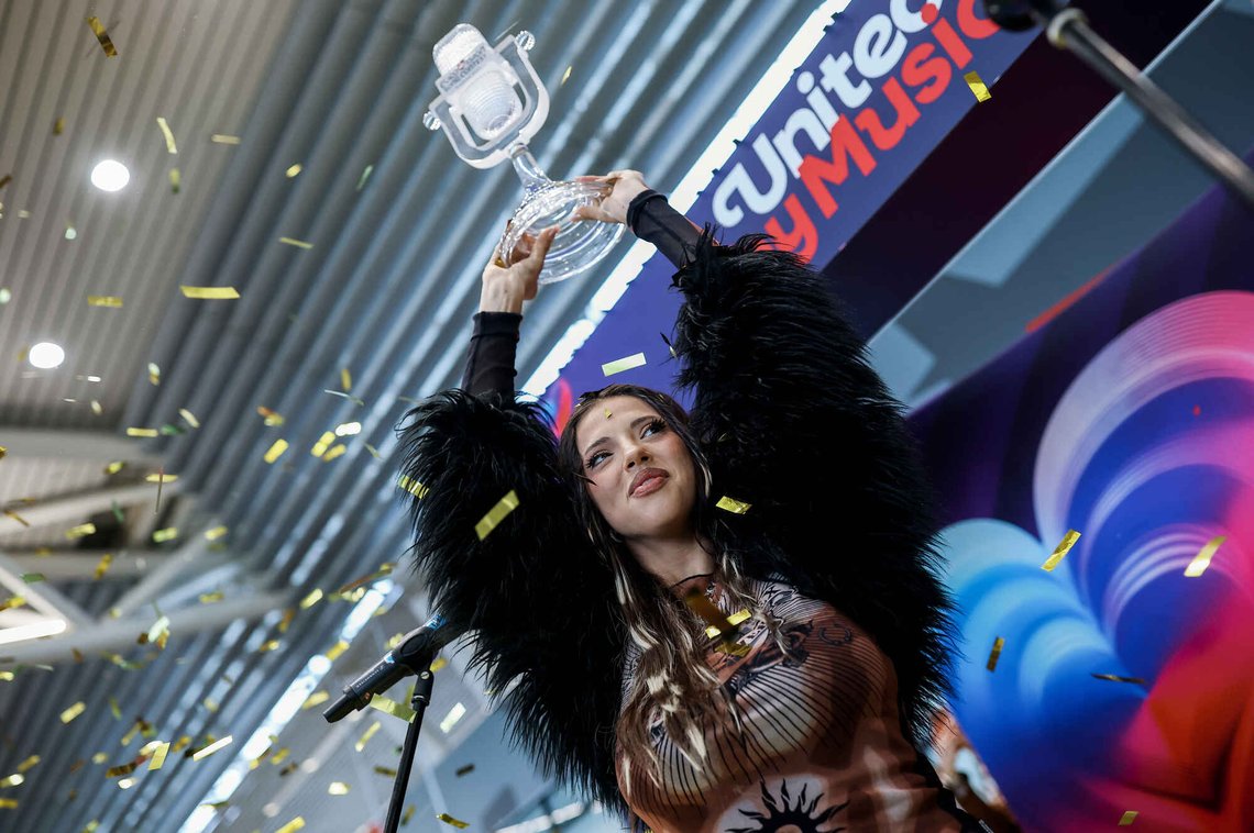Eurovision Song Contest i 2027 arrangeres i Bulgaria, etter at artisten Dara vant Eurovision 2026 i Wien. Hun er den første bulgareren som vinner denne konkurransen. Foto: AP /NTB Eurovision Song Contest i 2027 arrangeres i Bulgaria, etter at artisten Dara vant Eurovision 2026 i Wien. Hun er den første bulgareren som vinner denne konkurransen. Foto: AP /NTB
