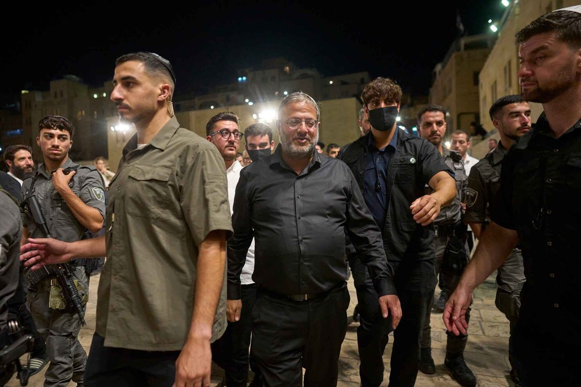 Israel's Minister of National Security, Itamar Ben-Gvir, visits at the Western Wall during the mourning ritual of Tisha B'Av , Judaism's holiest site, in Jerusalem's Old City, Wednesday, July 22, 2026. (AP Photo/Ohad Zwigenberg) Israel's Minister of National Security, Itamar Ben-Gvir, visits at the Western Wall during the mourning ritual of Tisha B'Av , Judaism's holiest site, in Jerusalem's Old City, Wednesday, July 22, 2026. (AP Photo/Ohad Zwigenberg)