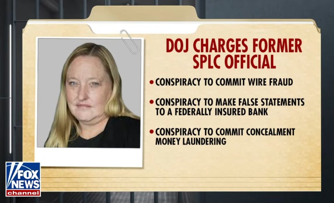 Skjermbilde Fox News via YouTube.
Ex-SPLC official arrested for fraud. Skjermbilde Fox News via YouTube.
Ex-SPLC official arrested for fraud.