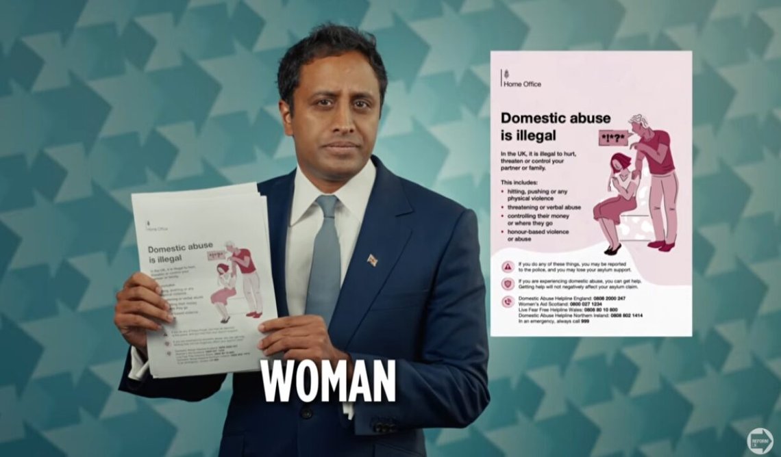 Skjermbilde fra Reform UK via YouTube. Zia Yusuf reacts to SHOCKING Home Office documents. Skjermbilde fra Reform UK via YouTube. Zia Yusuf reacts to SHOCKING Home Office documents.