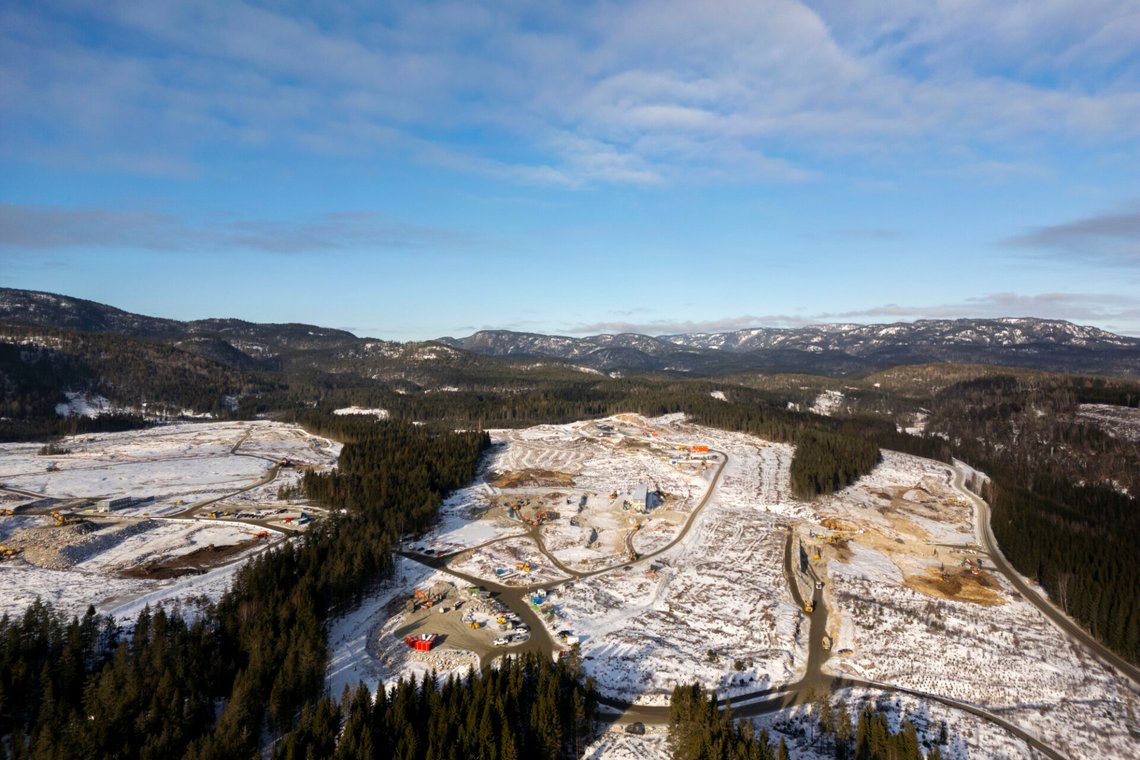 Googles nye datasenter bygges på Gromstul utenfor Skien i Telemark. Dette skaper få arbeidsplasser og minimale skatteinntekter. Foto: Cornelius Poppe / NTB Googles nye datasenter bygges på Gromstul utenfor Skien i Telemark. Dette skaper få arbeidsplasser og minimale skatteinntekter. Foto: Cornelius Poppe / NTB