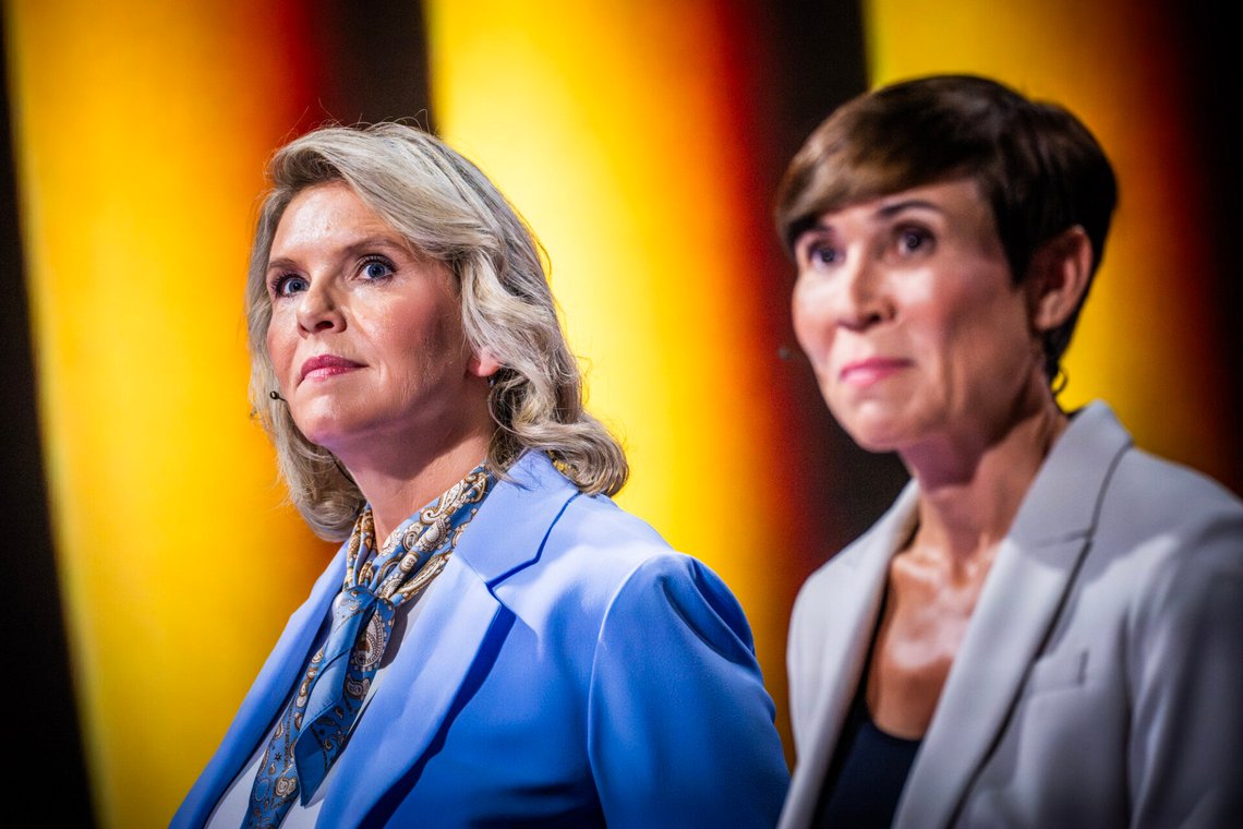 FrP-leder Sylvi Listhaug og Høyre-leder Ine Marie Eriksen Søreide kan bli regjeringspartnere etter valget i 2029. Foto: Ole Berg-Rusten / NTB FrP-leder Sylvi Listhaug og Høyre-leder Ine Marie Eriksen Søreide kan bli regjeringspartnere etter valget i 2029. Foto: Ole Berg-Rusten / NTB